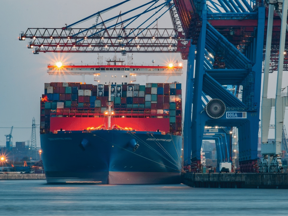 old cargo ships in port