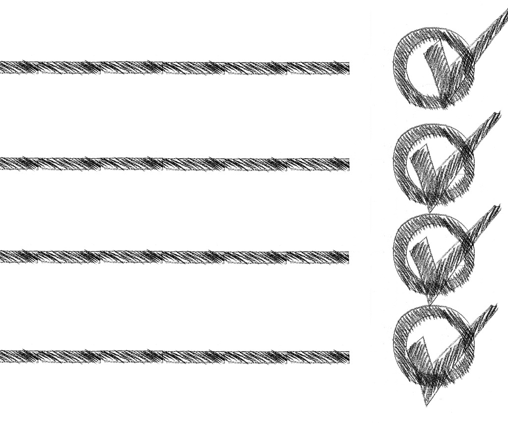 checklist on a white background