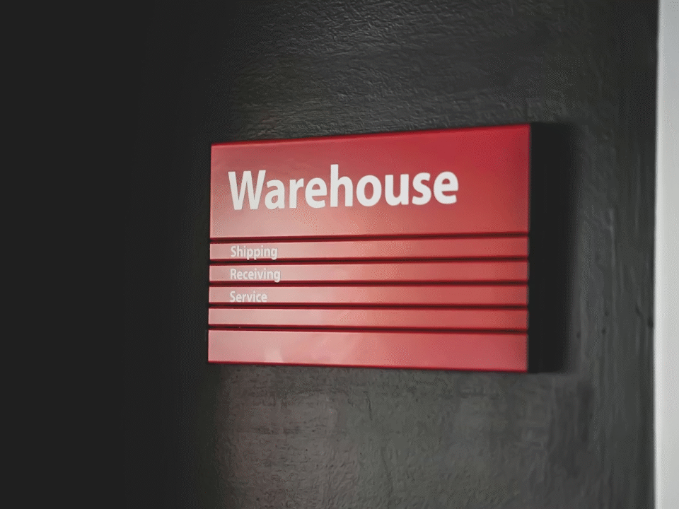 the logistic warehouse sign