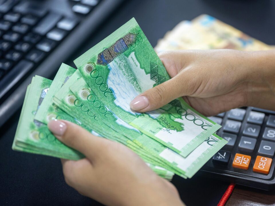 a person counting paper money
