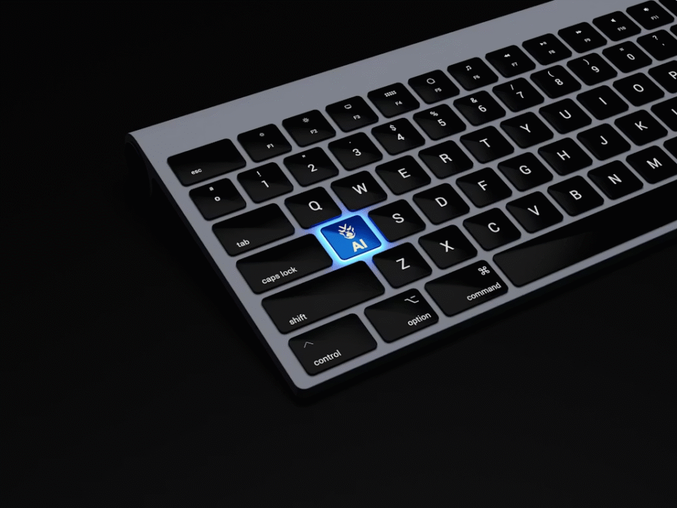 keyboard with key named AI in it